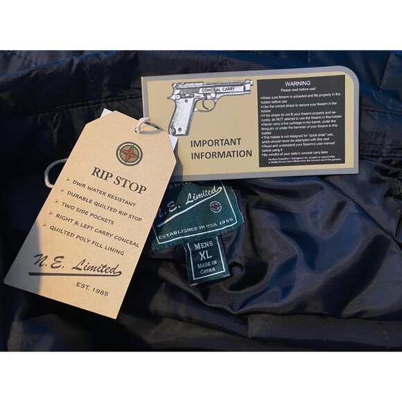 N.E. Limited Concealed Carry Quilted Rip Stop Puffer Jacket NEW WITH TAGS - Picture 2 of 4